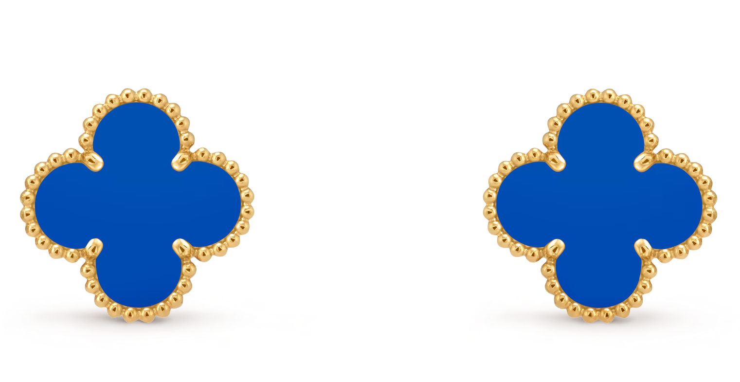 00083 Сережки Vintage Alhambra з агатом - Зображення 1