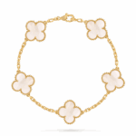 Браслет Vintage Alhambra, 5 мотивів з перламутром