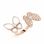 Каблучка Two between, з діамантами 0,99ct та перламутром