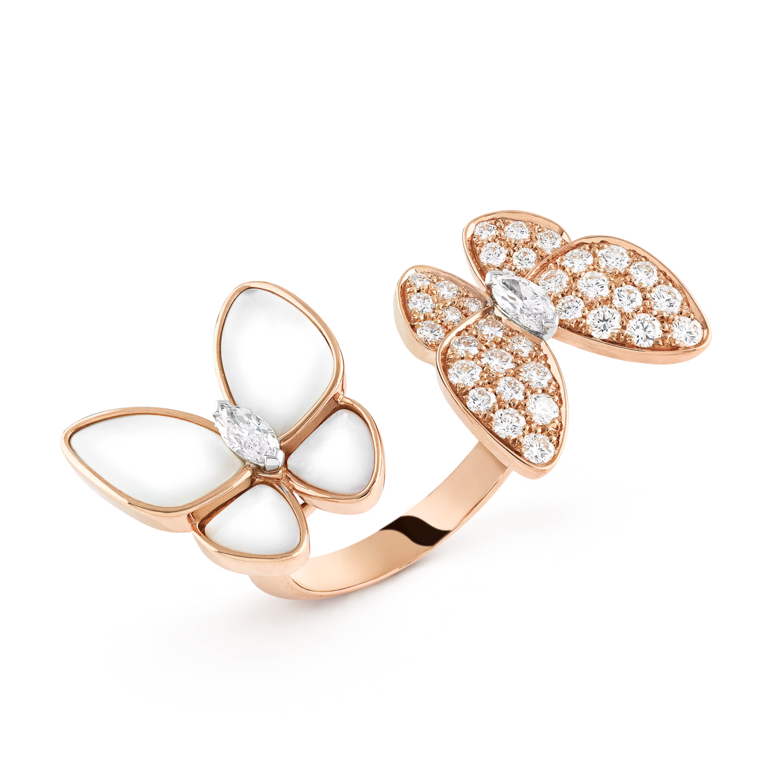 1627585-scaled Каблучка Two between, з діамантами 0,99ct та перламутром - Зображення 1