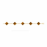 Браслет Vintage Alhambra, 5 мотивів з тигровим оком - Зображення 2