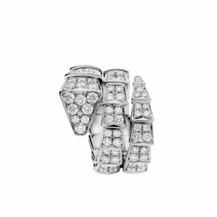 Каблучка Serpenti Viper (подвійний оберт) з діамантами 2,77 ct