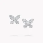 Сережки-гвоздики  Pave butterfly з діамантами 2,2 сt